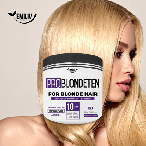 Emiliv Professional™ PROBLONDETEN 10 Oils for Blonde Hair - Color Restoration Mask 500g - 16.9 fl.oz