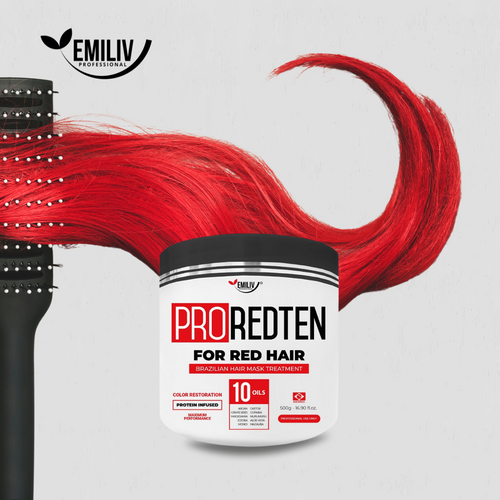 Emiliv Professional™  PROREDTEN 10 Oils for Red Hair - Color Restoration Mask 500g - 16.9 fl.oz